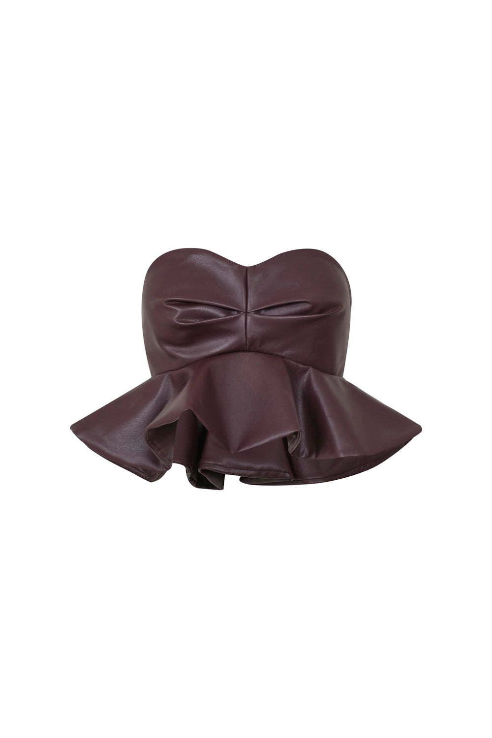 Crop top de mar Burgundy