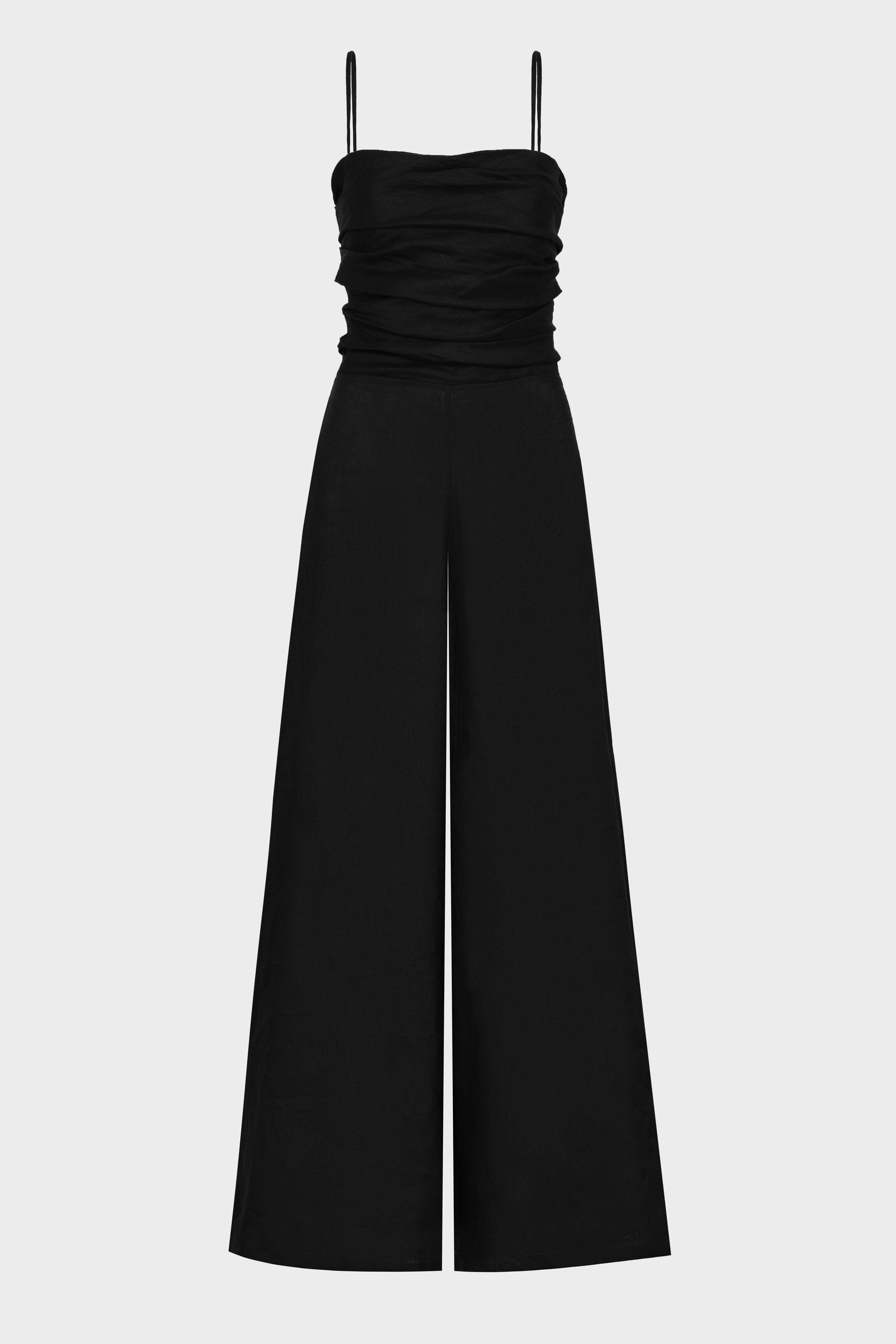 Enterizo nina negro lino