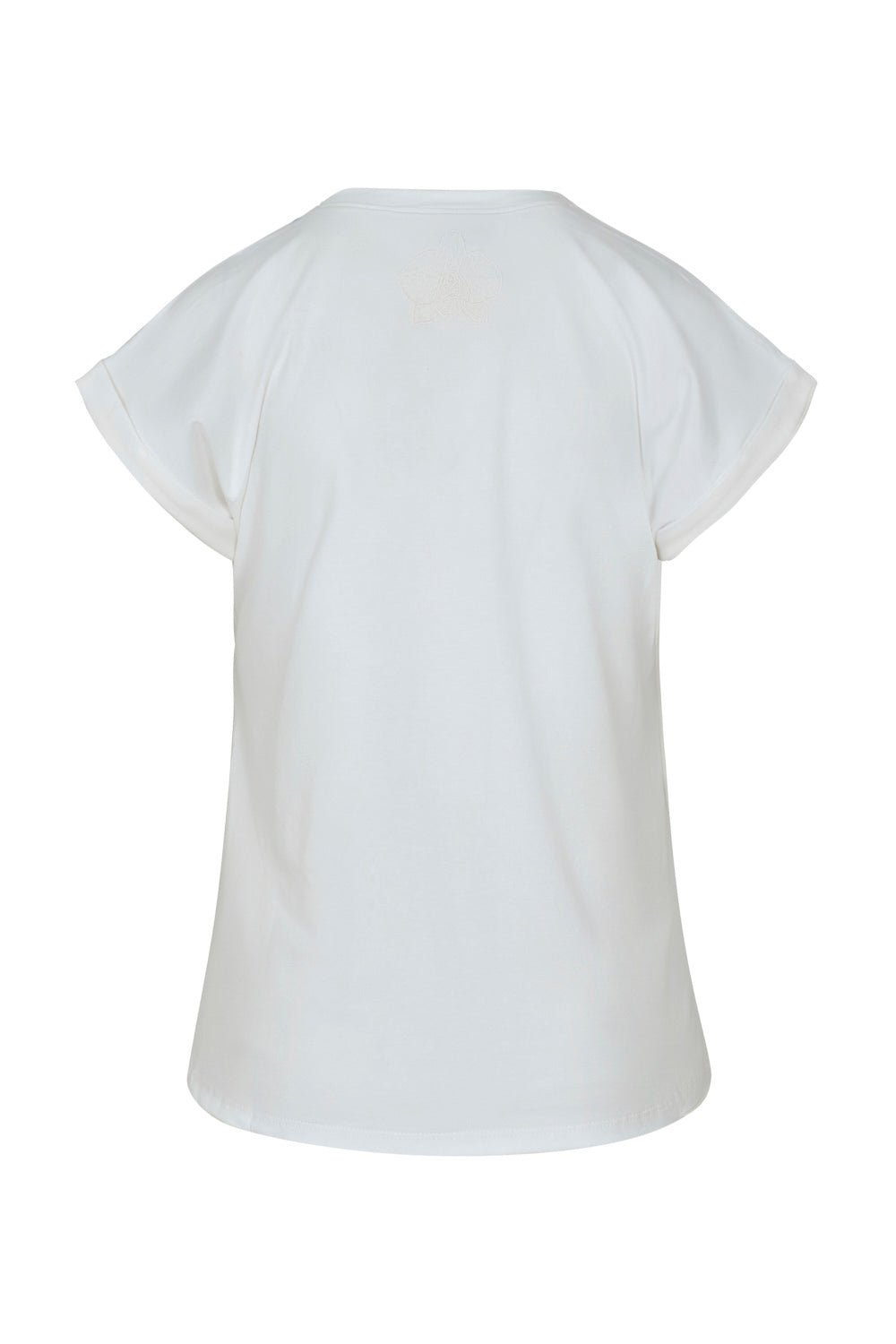 Camiseta Petalos de Papel natural con bordado