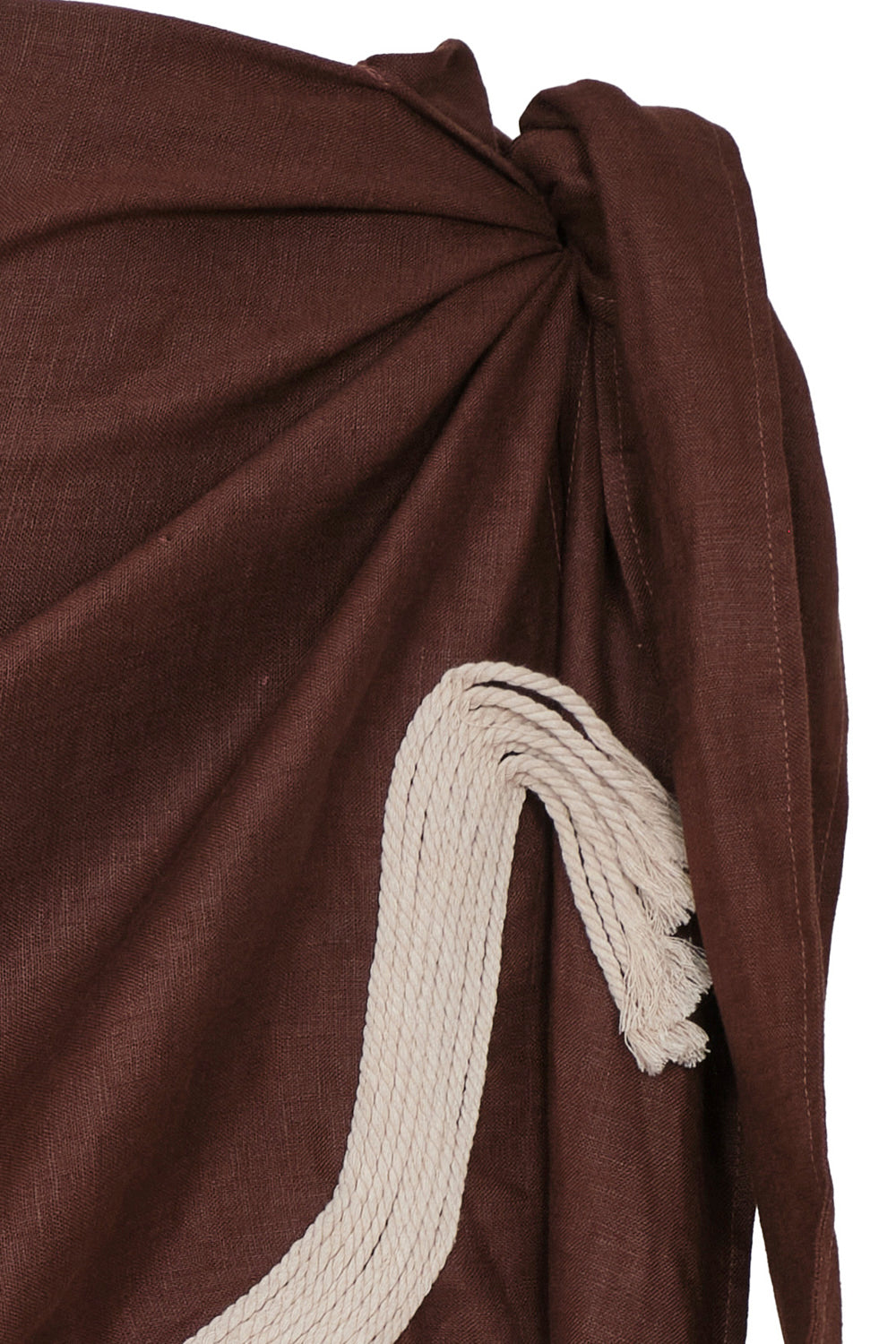 Falda iana bordado coffee, falda mujer