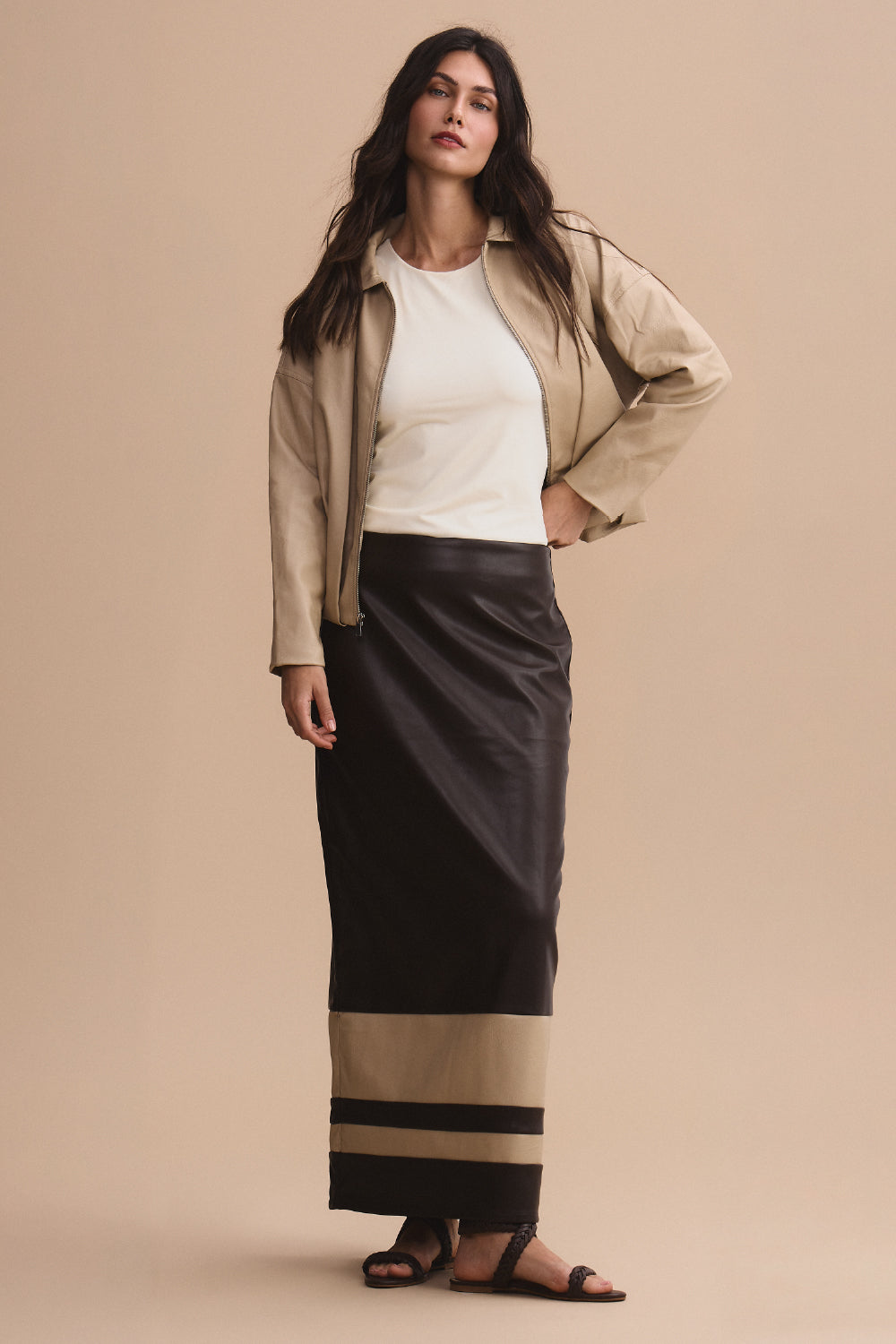 Falda san tomas brown