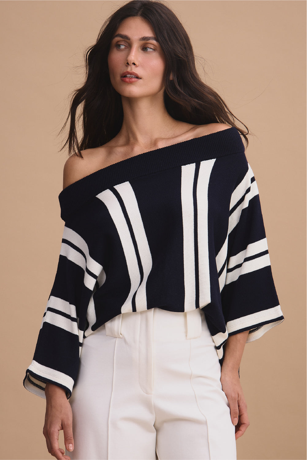 Blusa blair ivory navy