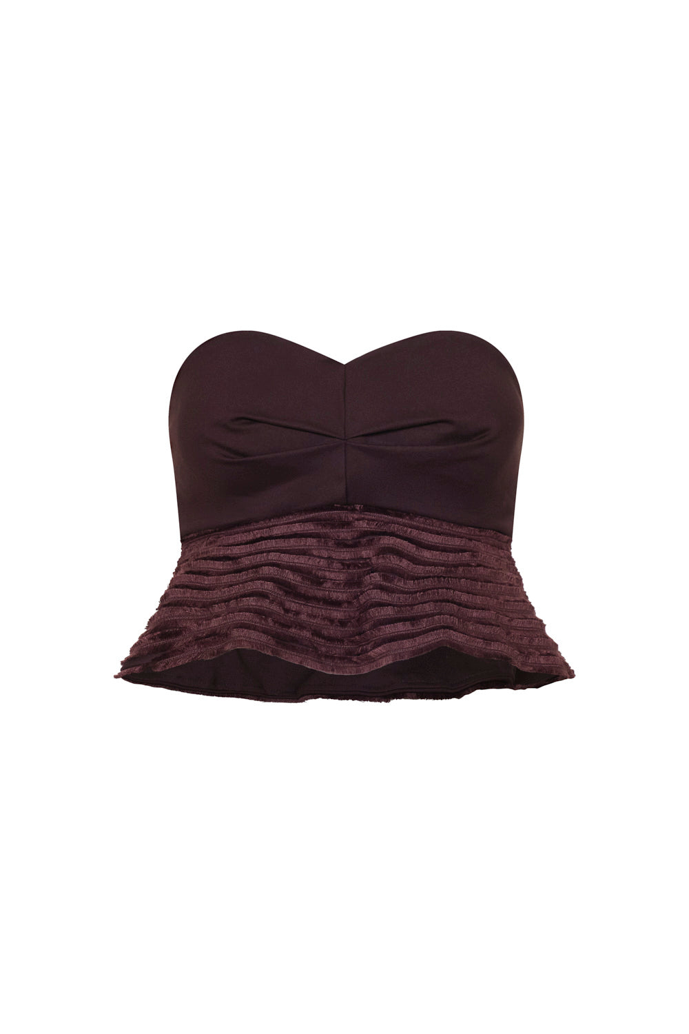 Crop top del mar brown