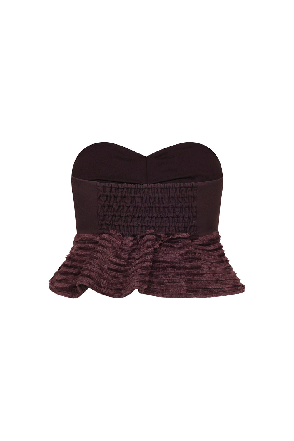 Crop top del mar brown
