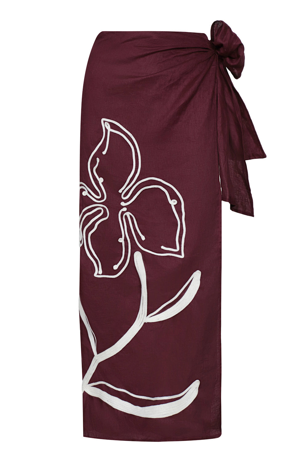 Falda samoa vinotinto