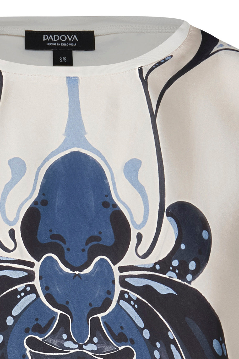 Camiseta lourdes ivory navy