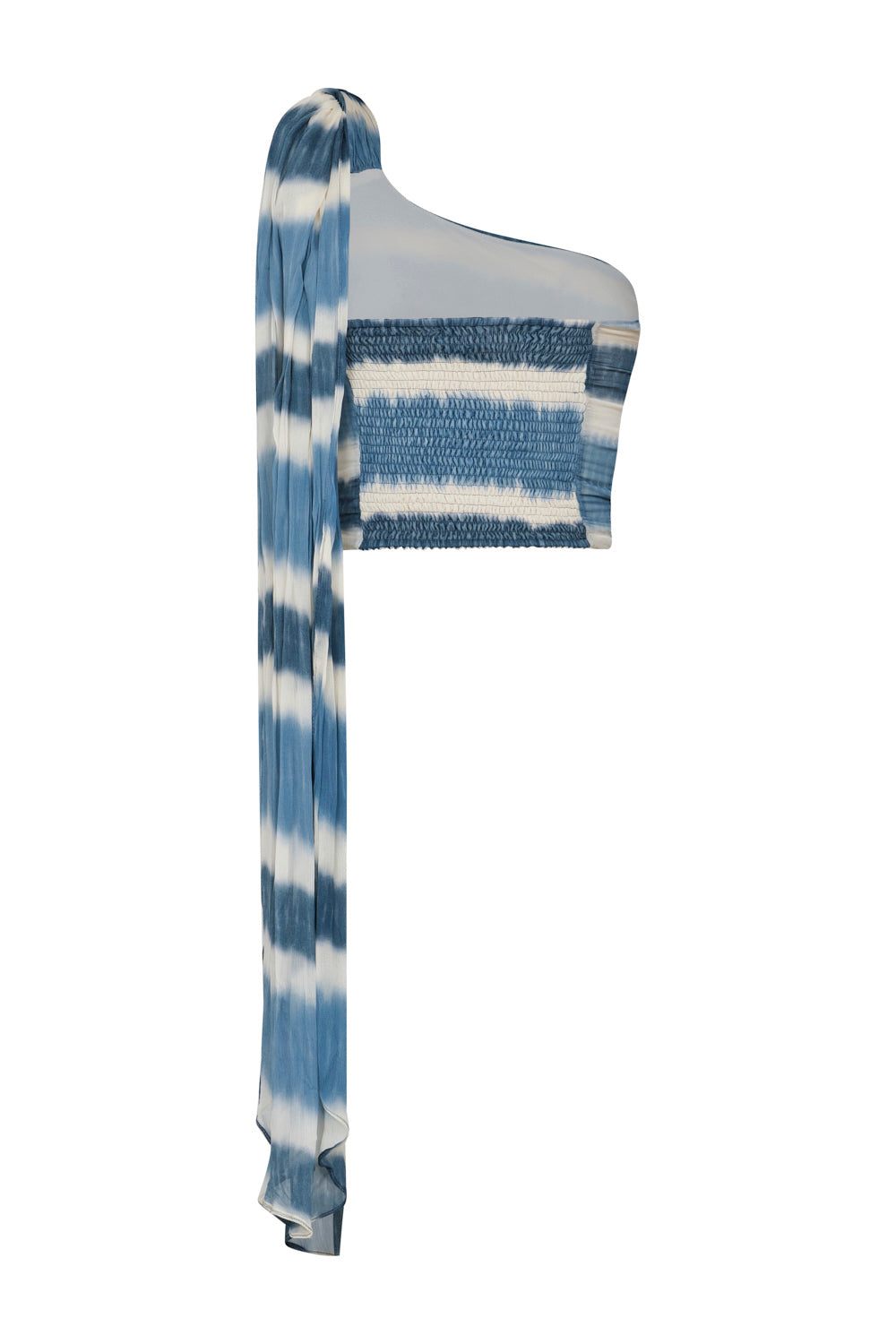 Crop top abadia azul indigo natural