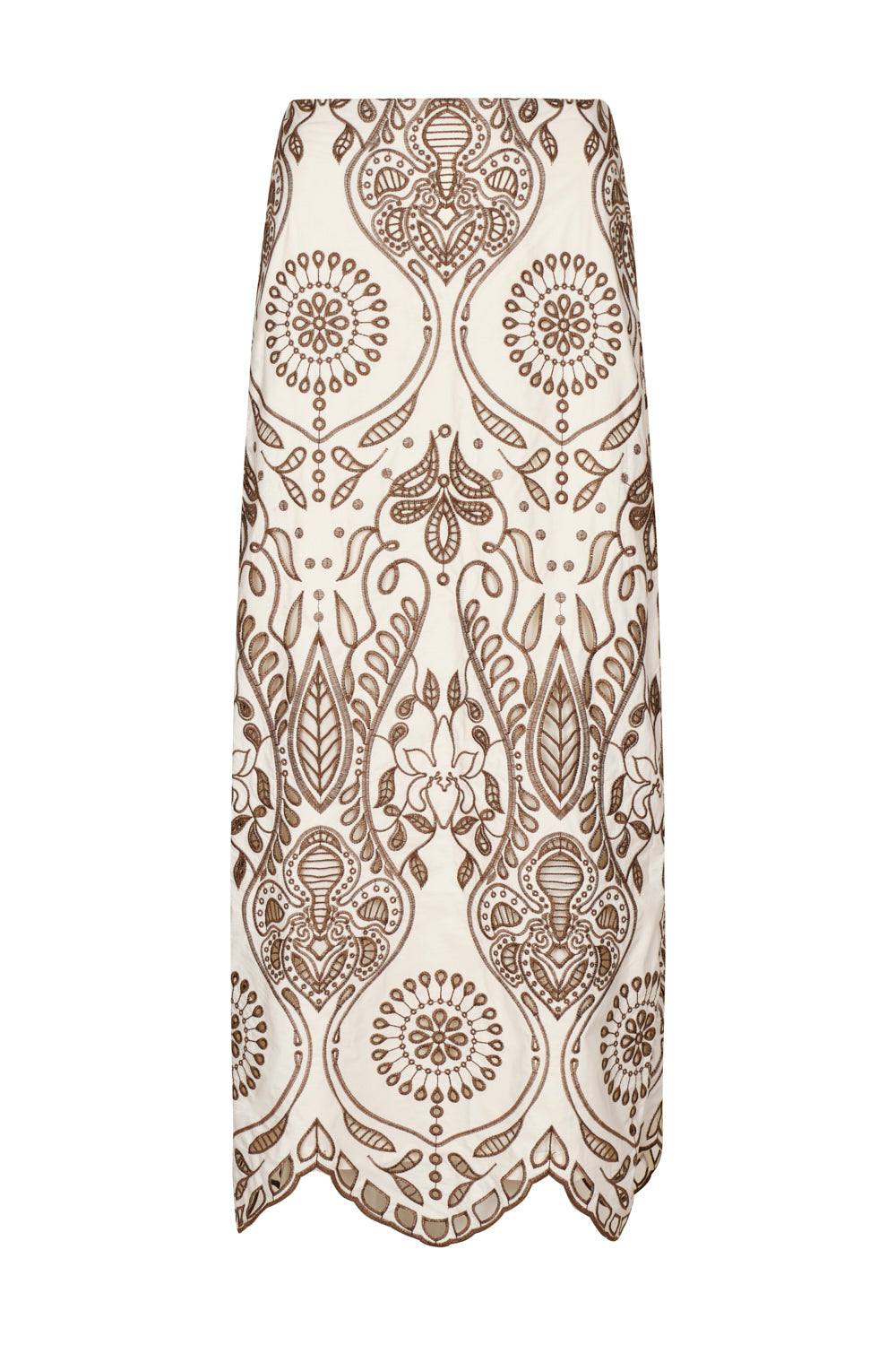 Falda marsella ivory coffee