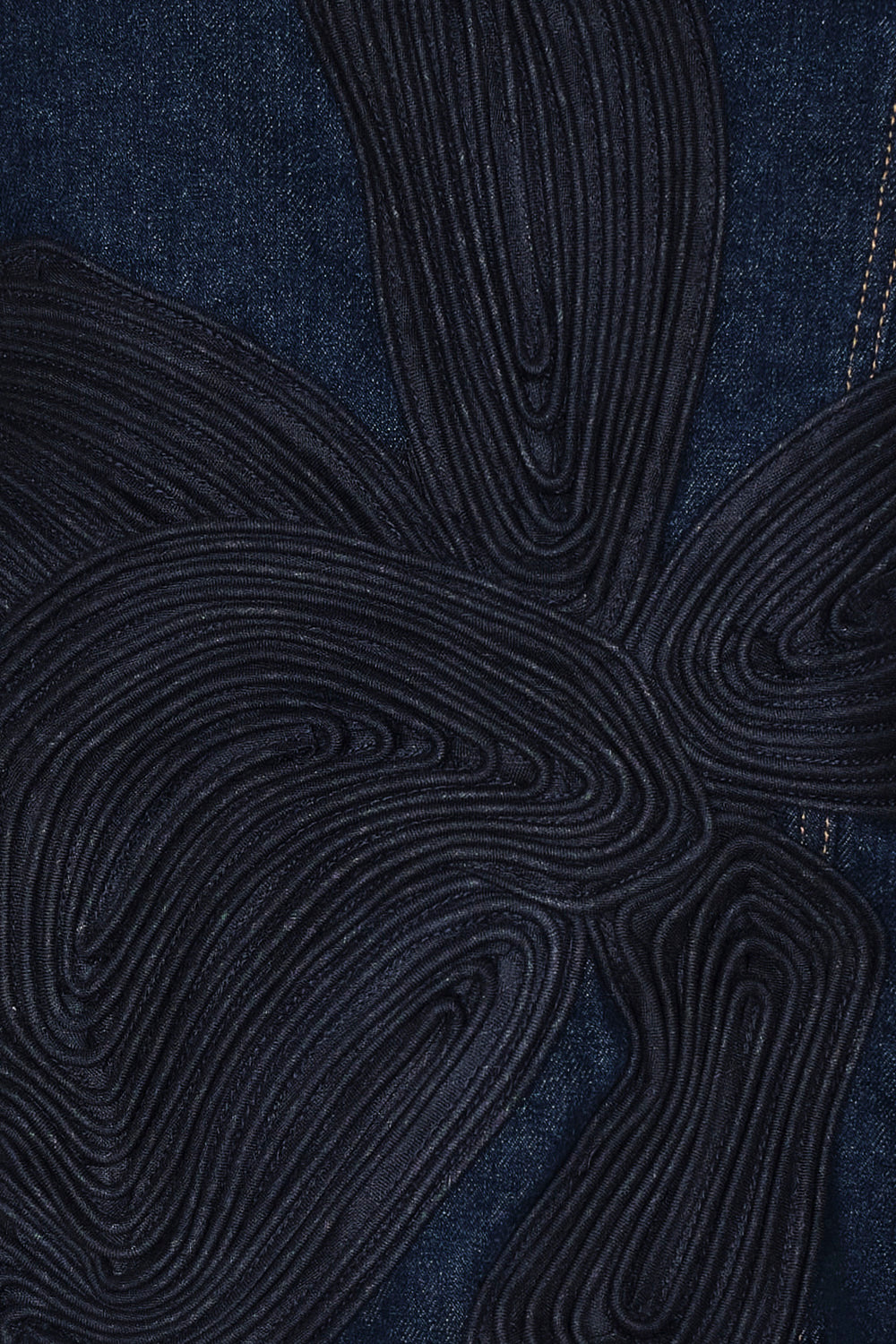 chaqueta cattleya azul indigo con bordado