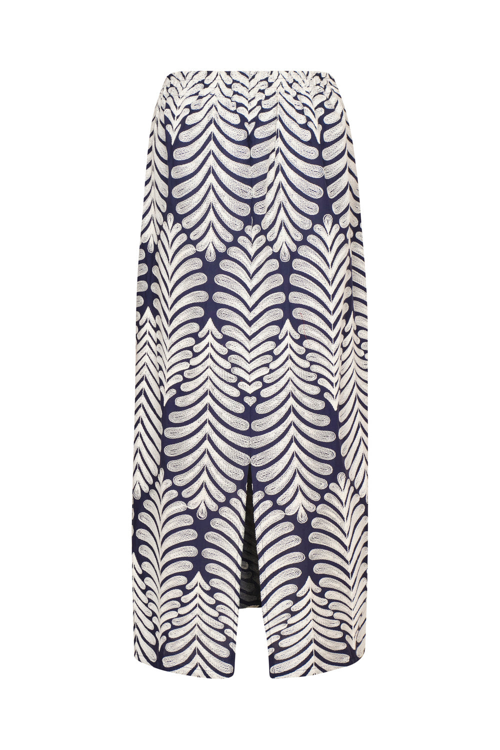 Falda arabela ivory azul navy