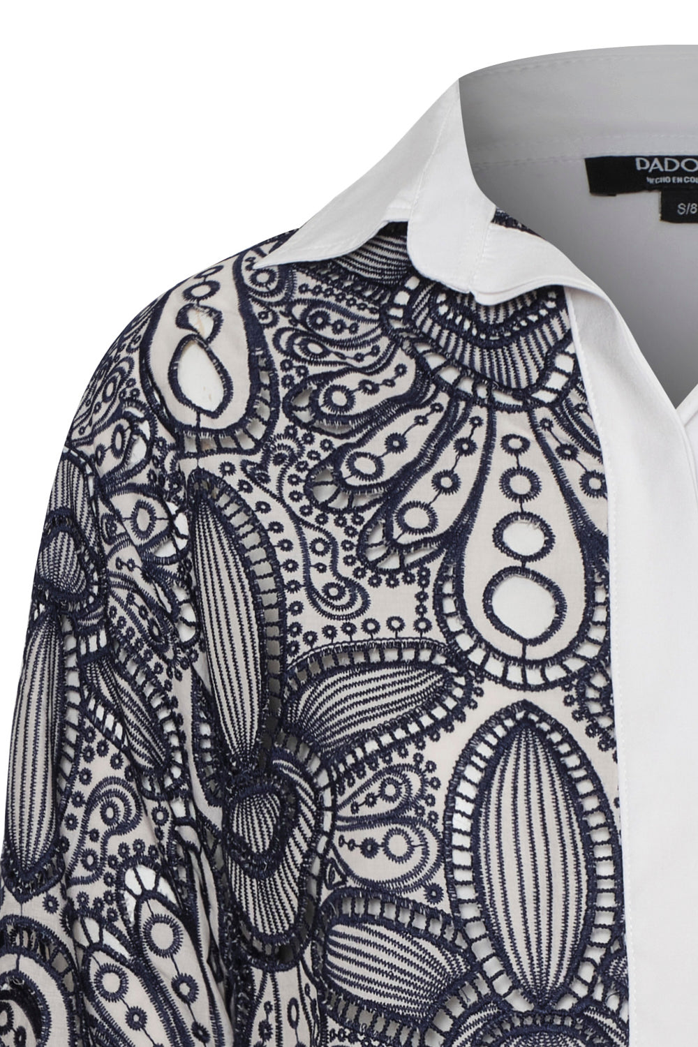 Camisa lia ivory navy