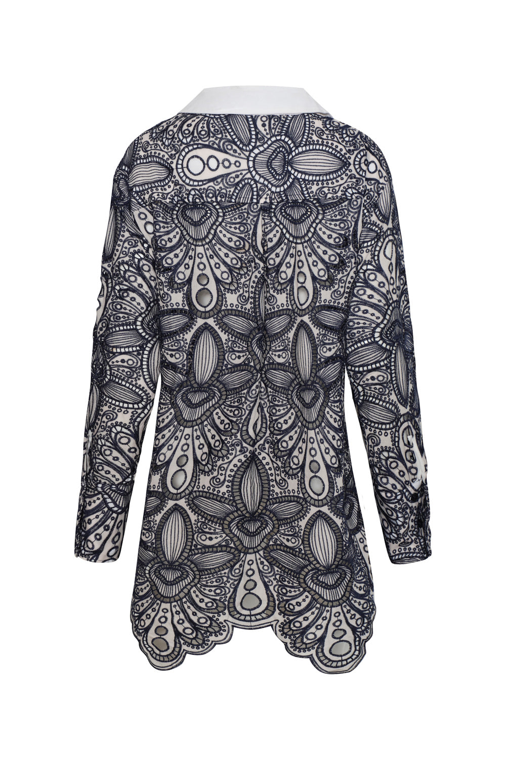 Camisa lia ivory navy