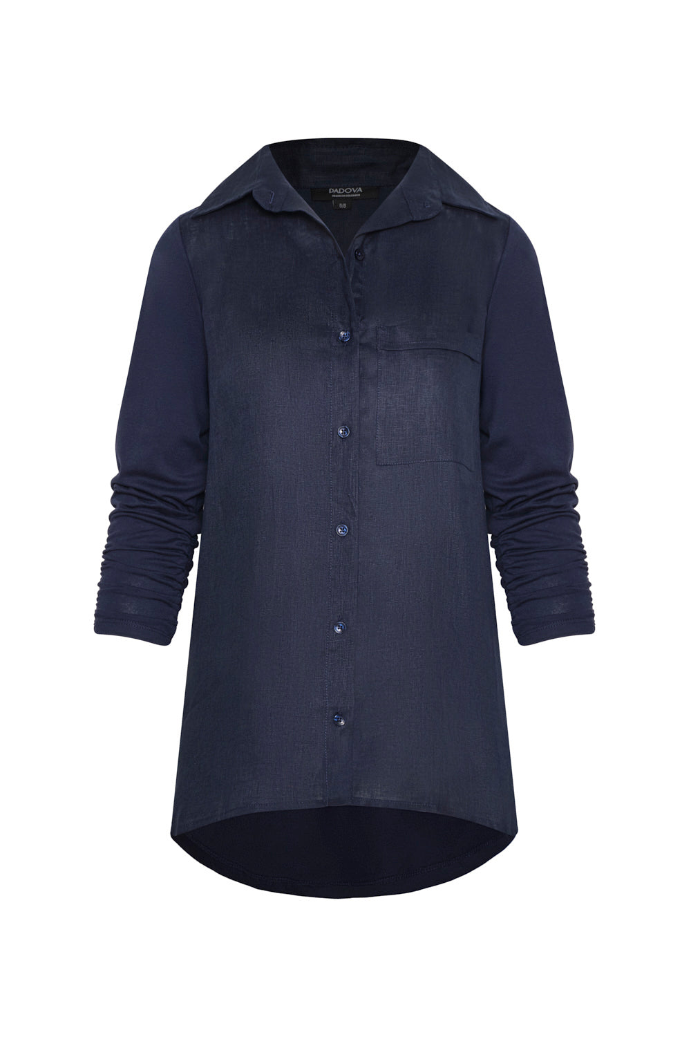 Camisa bianca azul navy