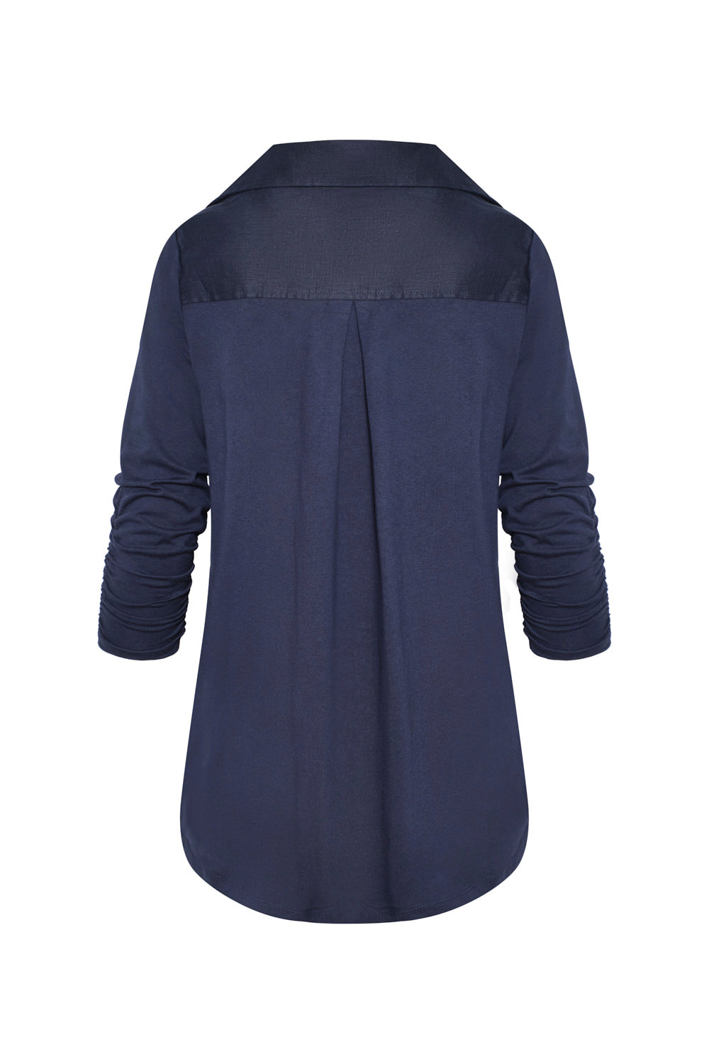 Camisa bianca azul navy