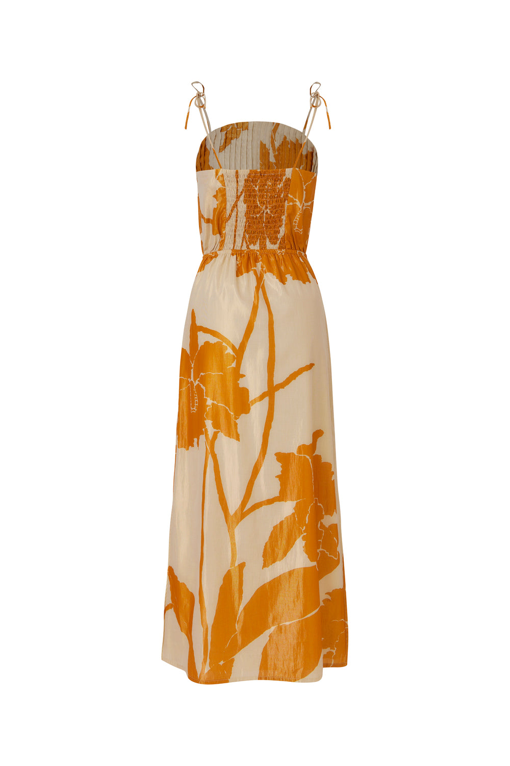 Vestido Ariza mostaza natural