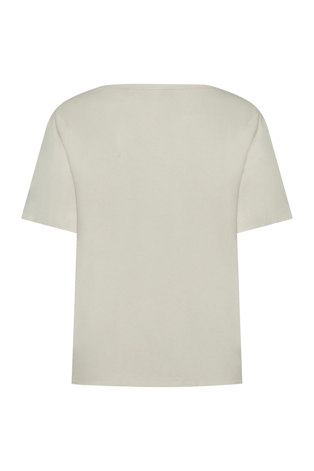 Camiseta lourdes line between ivory negro