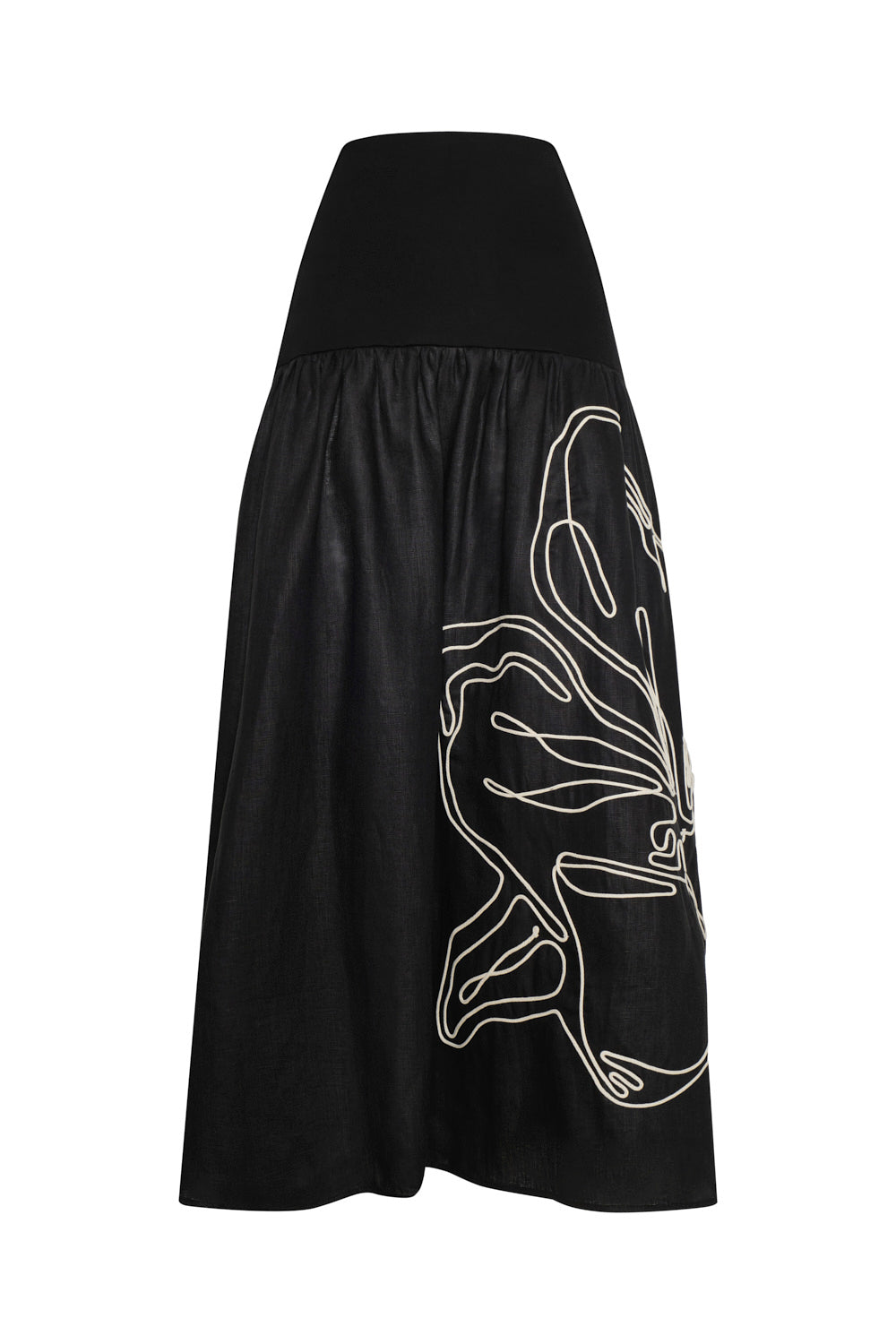 Black gold beach skirt