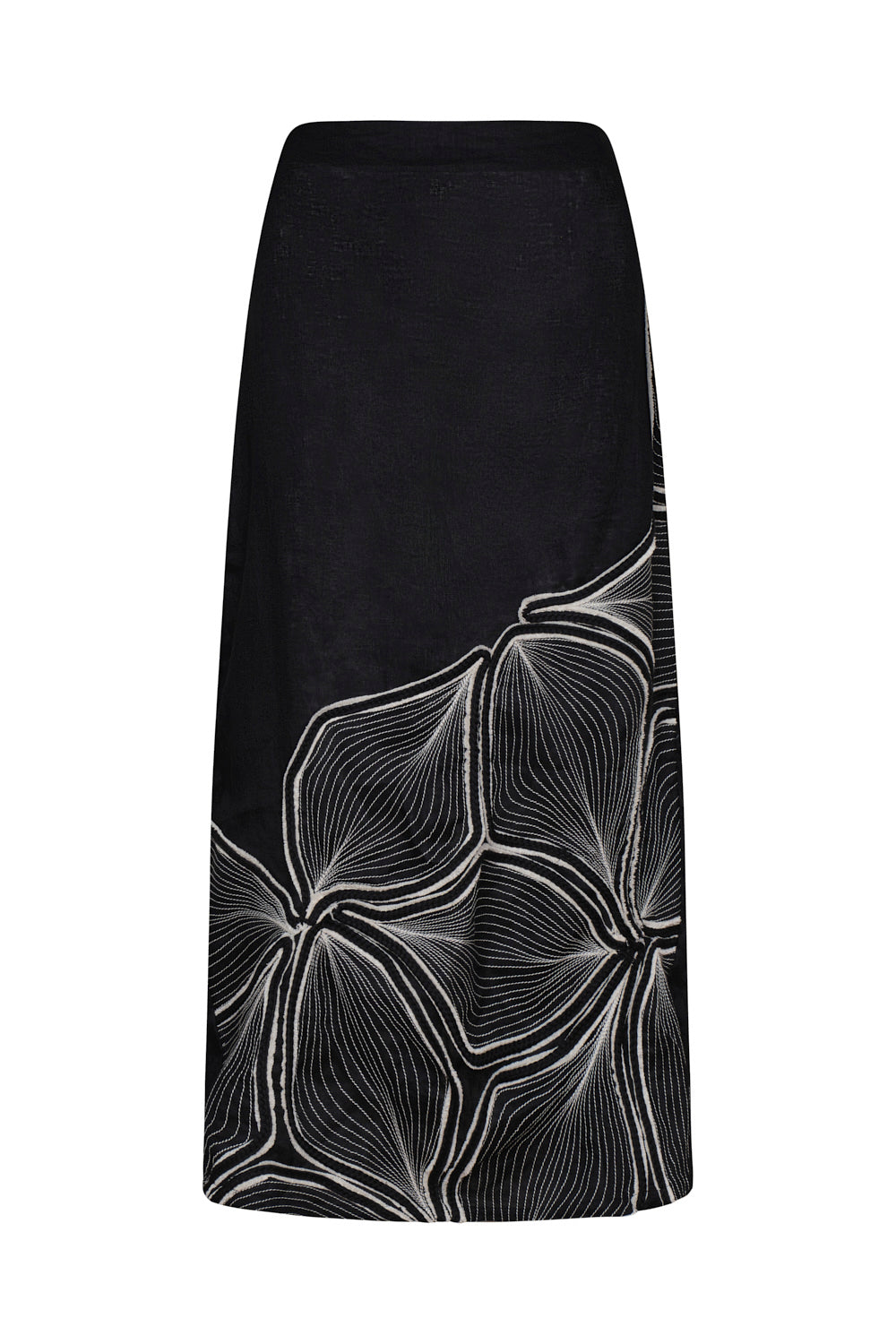 Falda pasiflora negro