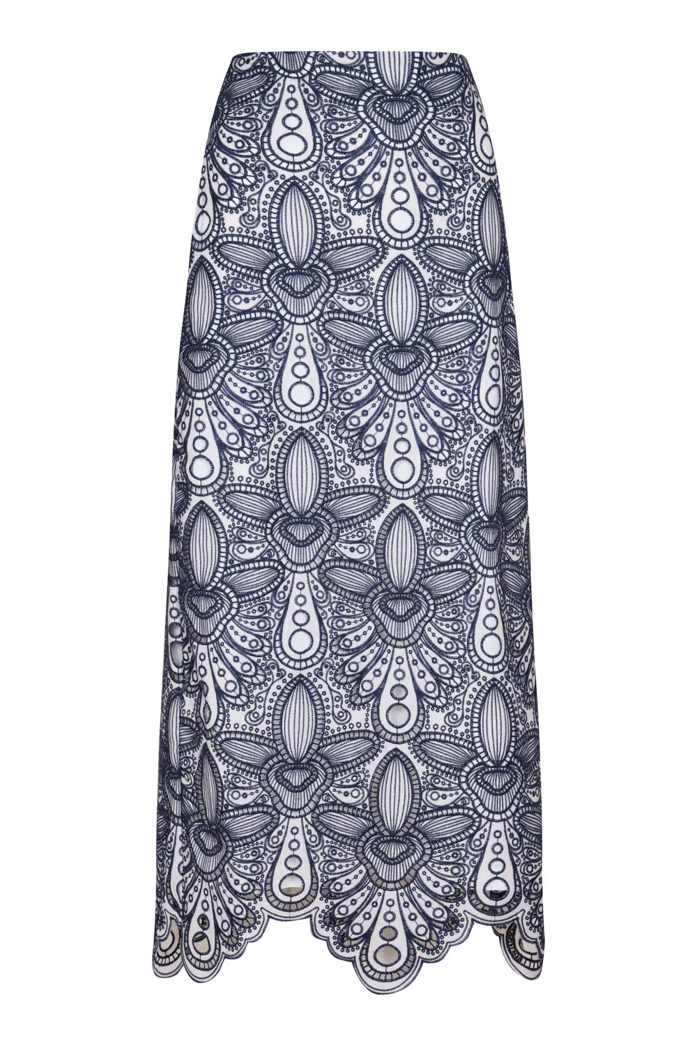 Falda marsella ivory navy