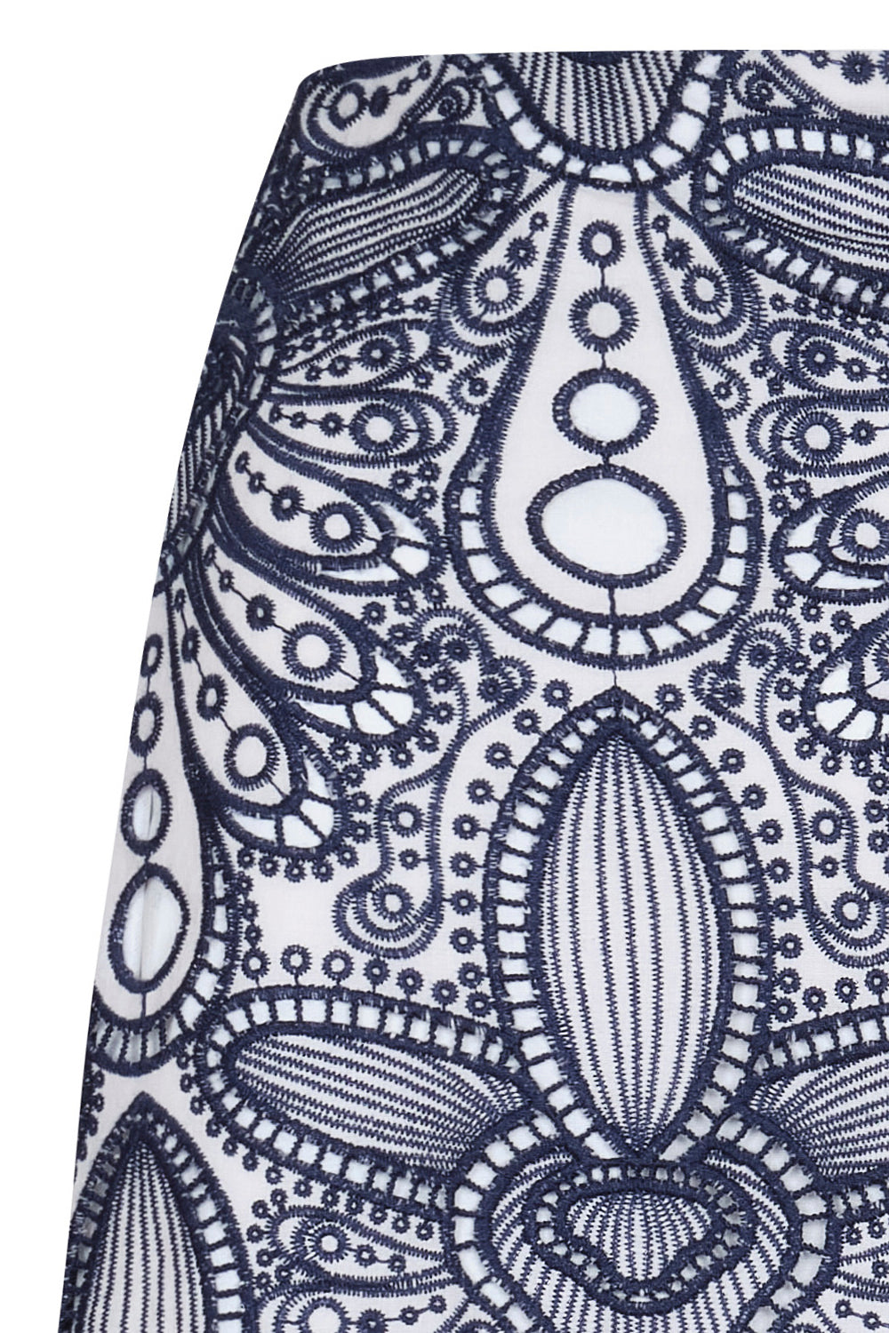 Falda marsella ivory navy