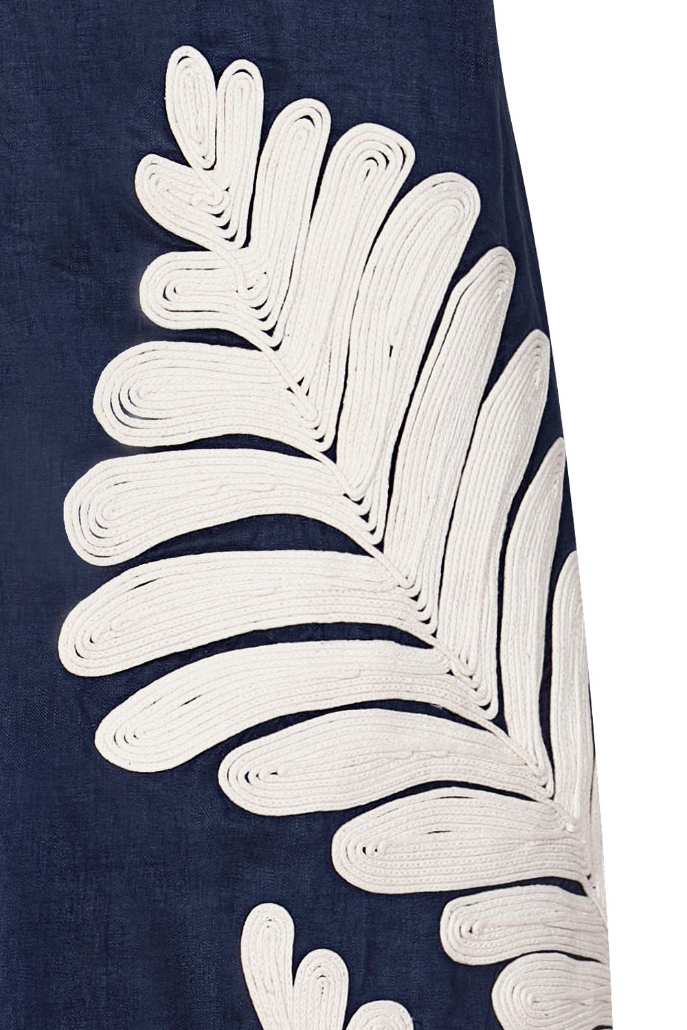 Vestido laucala bordado azul navy