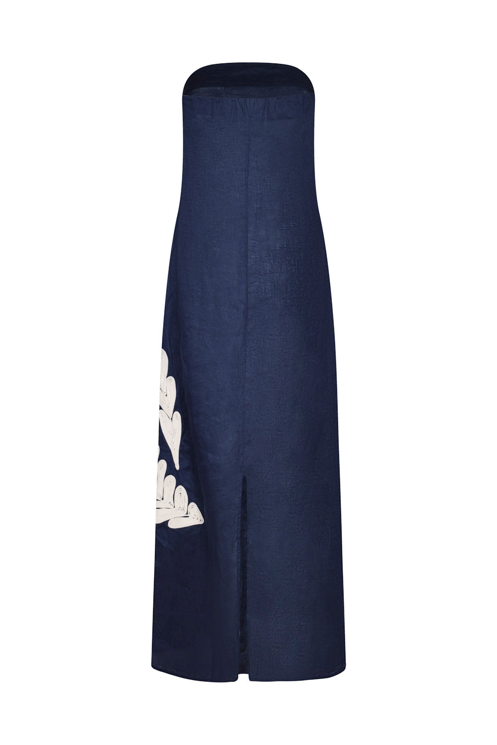 Vestido laucala bordado azul navy