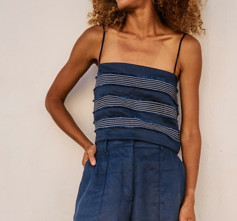 Crop top eter azul navy