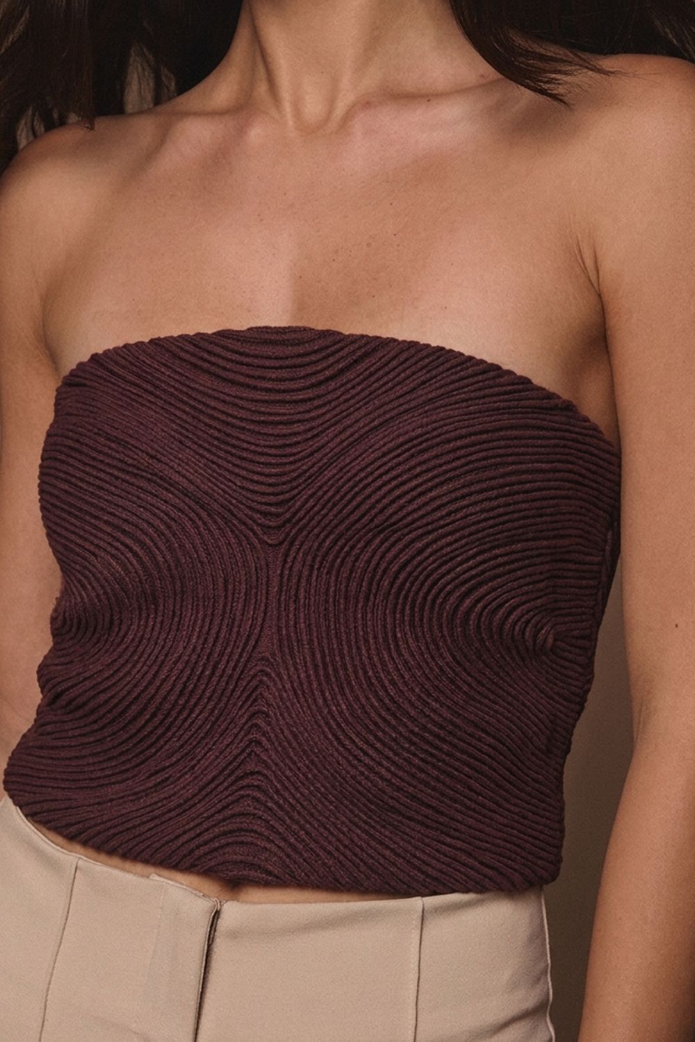 Crop top new matices bordado uva