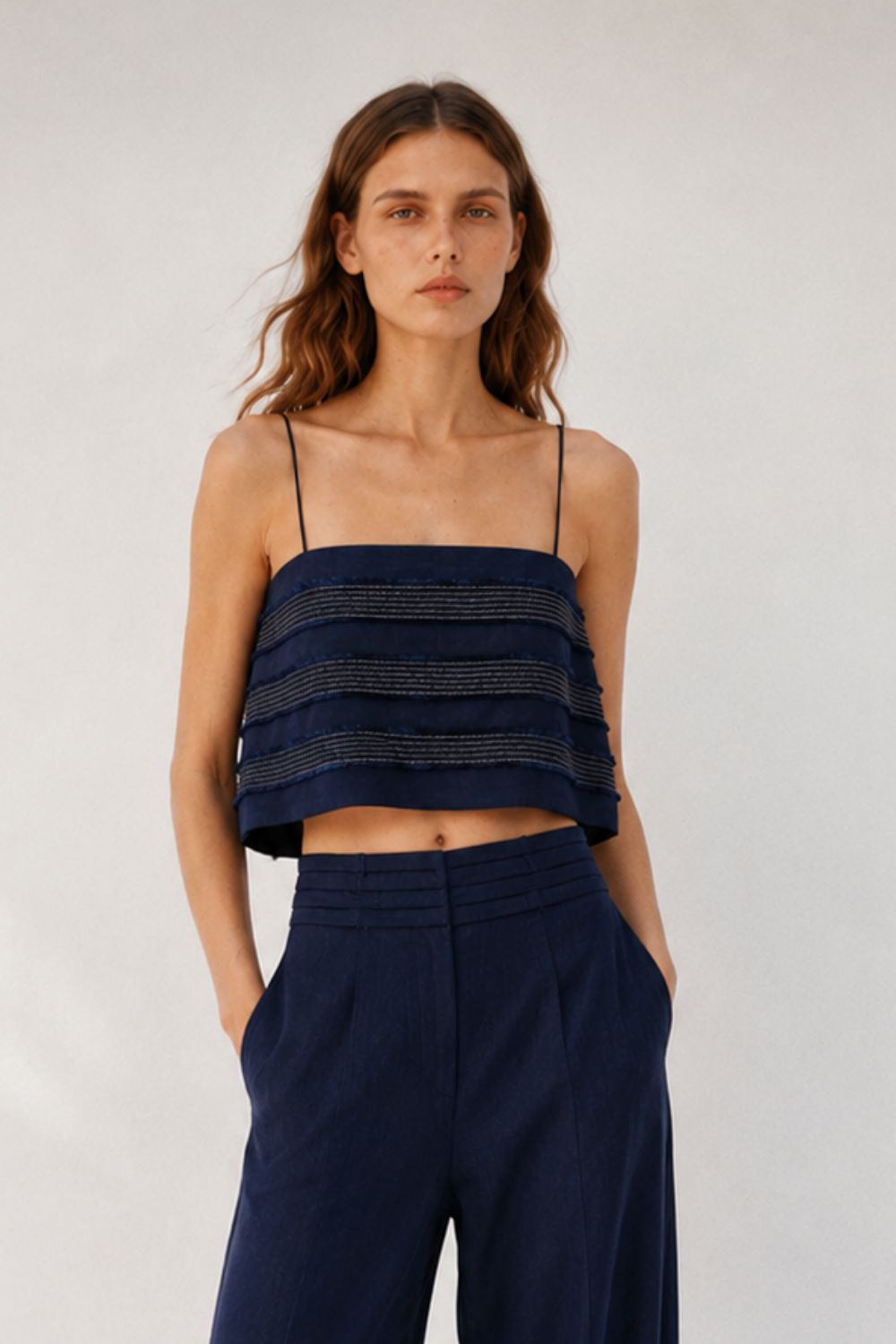 Crop top eter azul navy