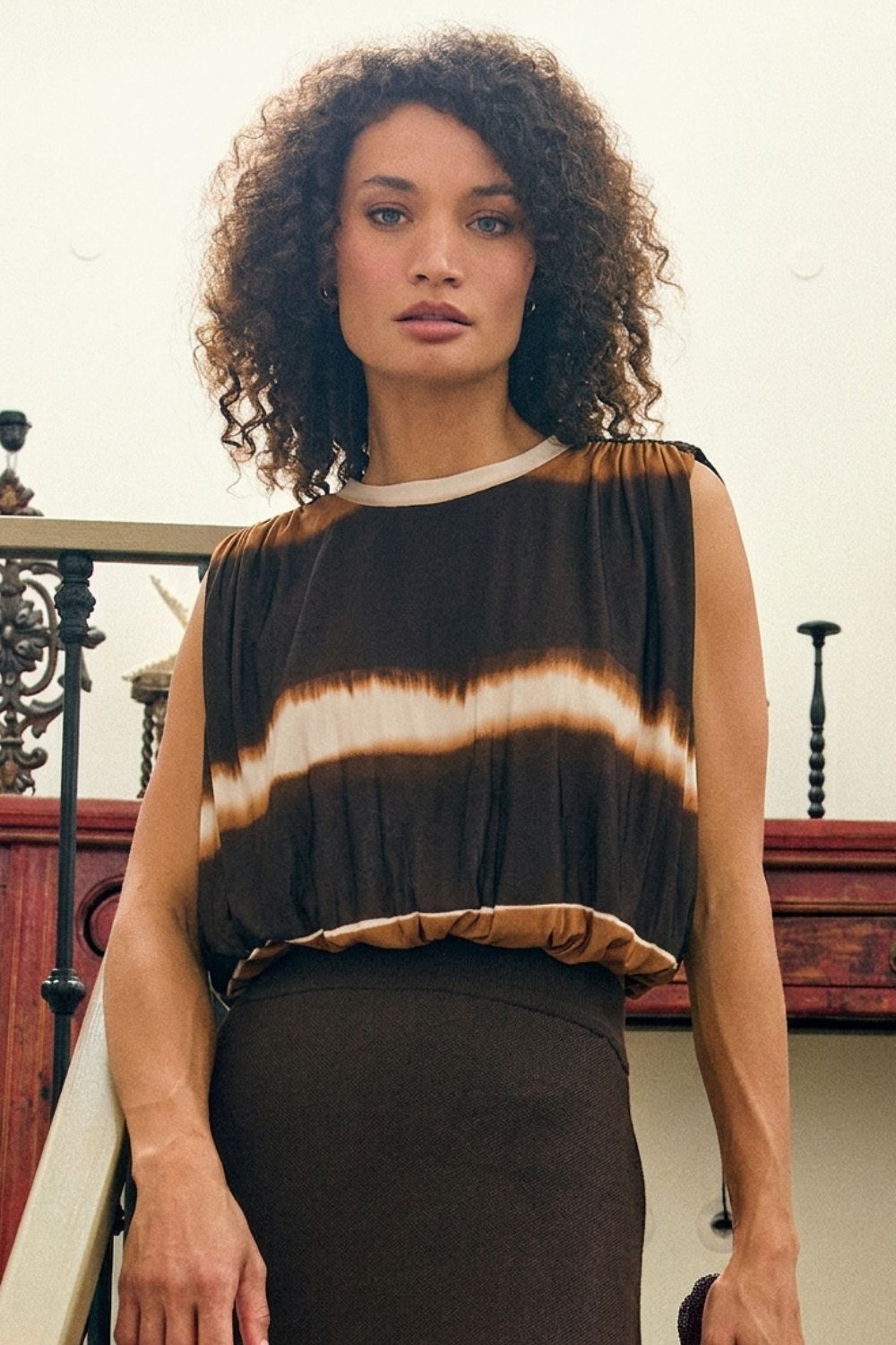Camiseta vento natural terracota