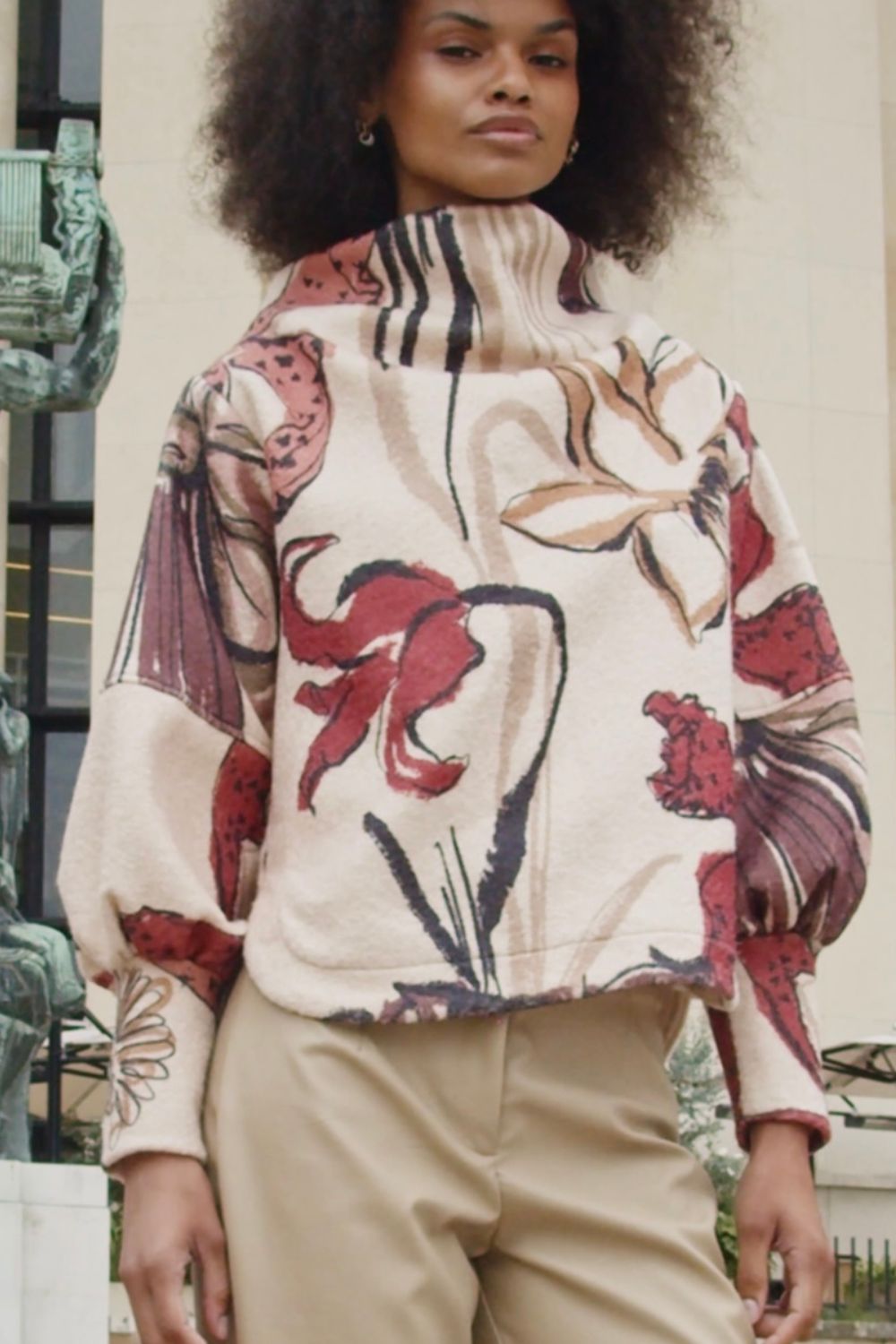 Saco new scarlet ivory burgundy