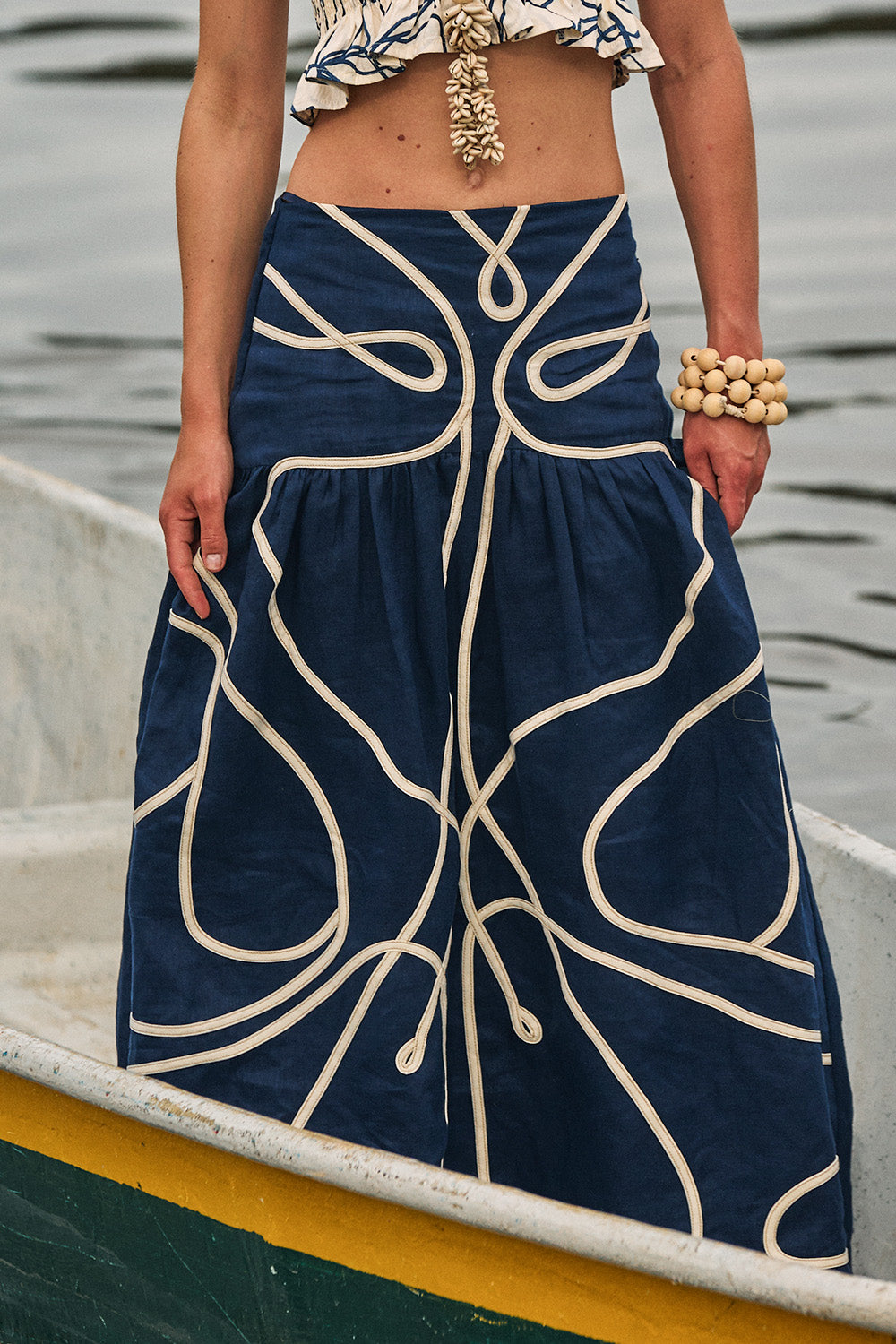 Falda santorini azul navy