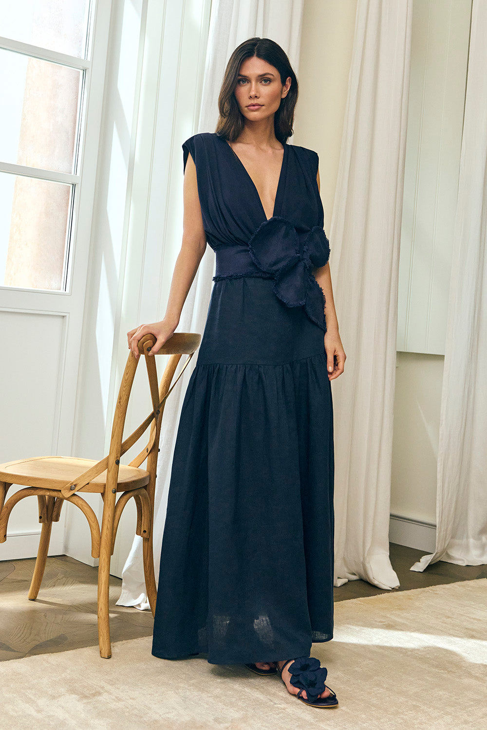 Vestido vasco azul navy
