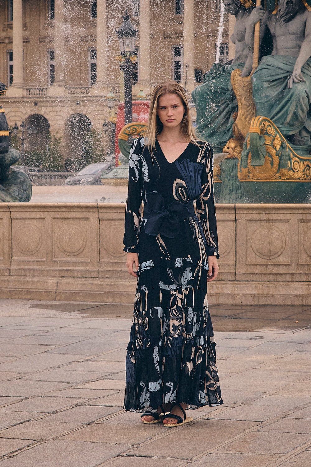 Vestido new bruma azul navy