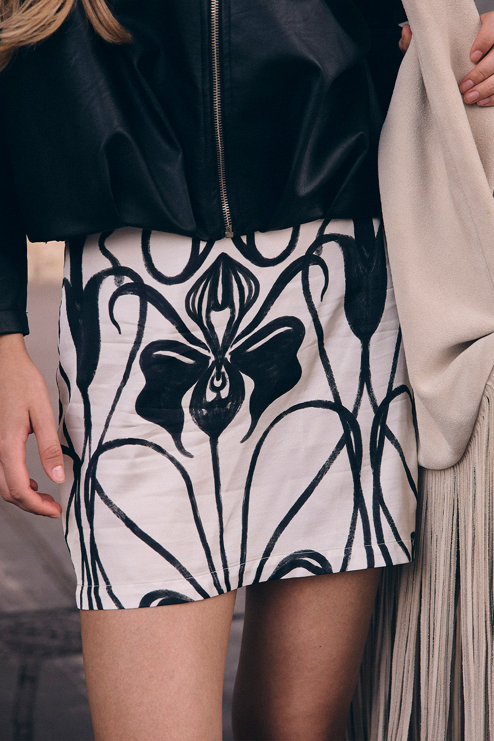 Falda moren ivory negro