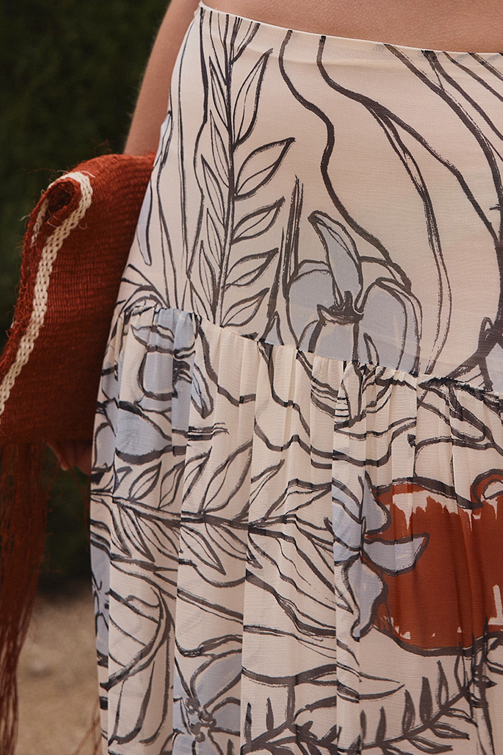 Falda Sydney terracota