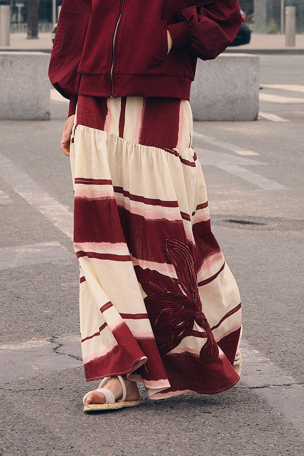 Falda new Janelle ivory burgundy
