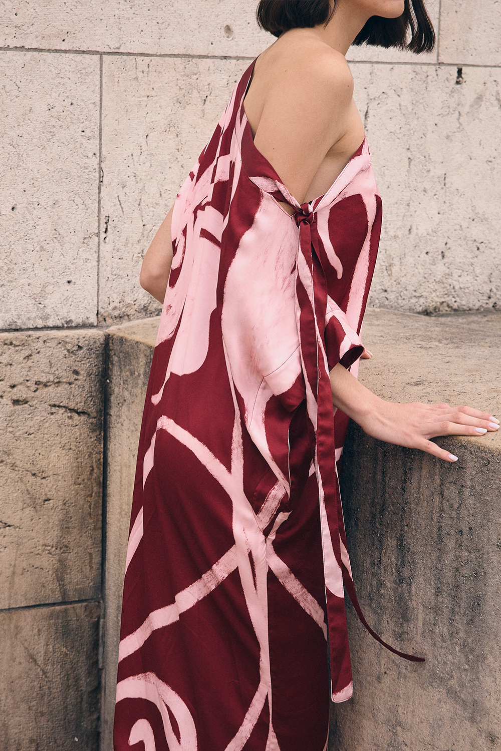 Vestido Jéte burgundy pink