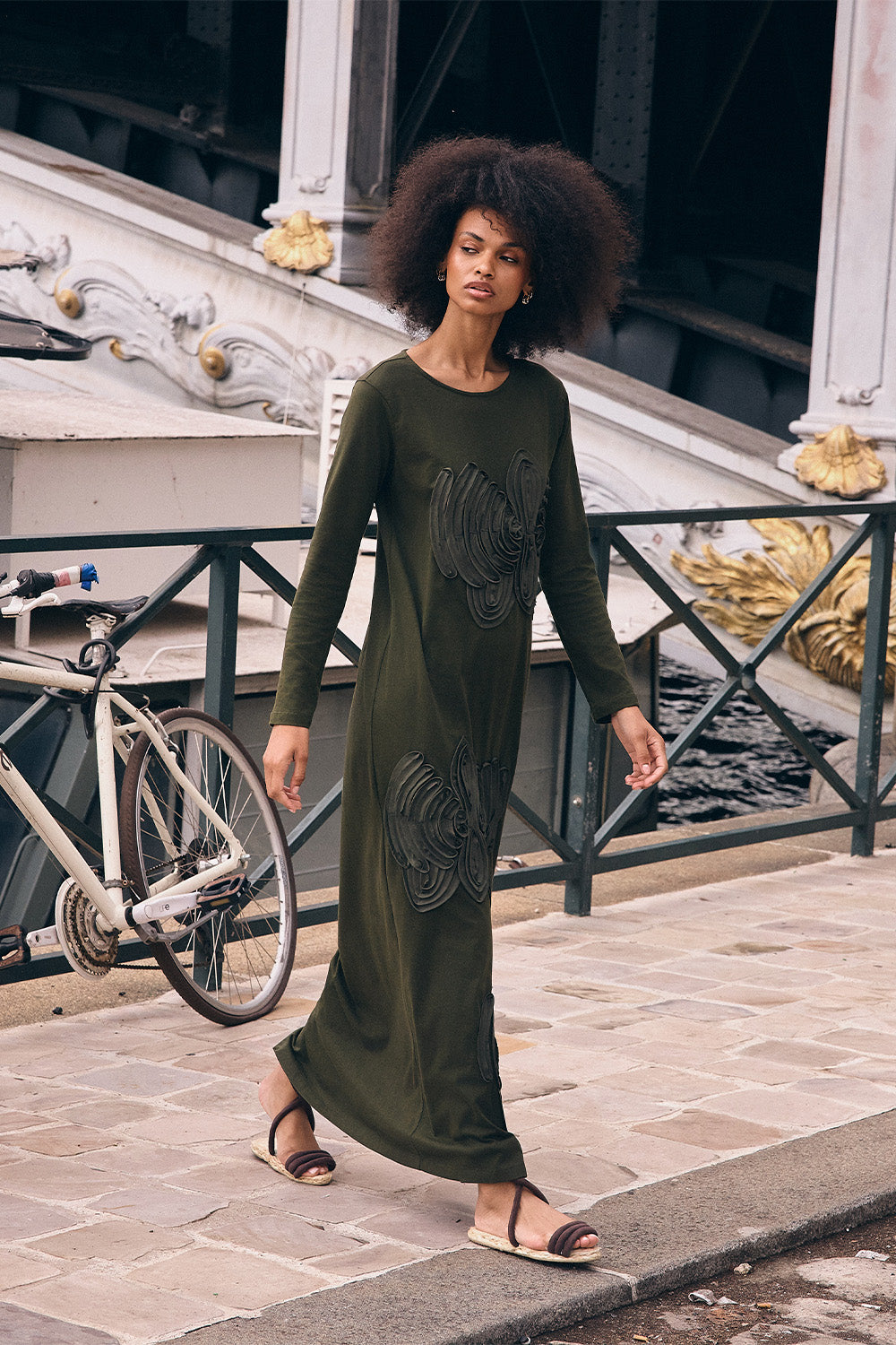 Vestido Elise verde oliva