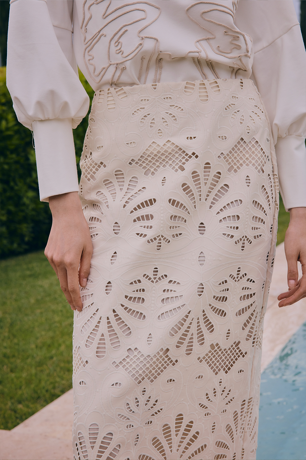 Falda Aura crema
