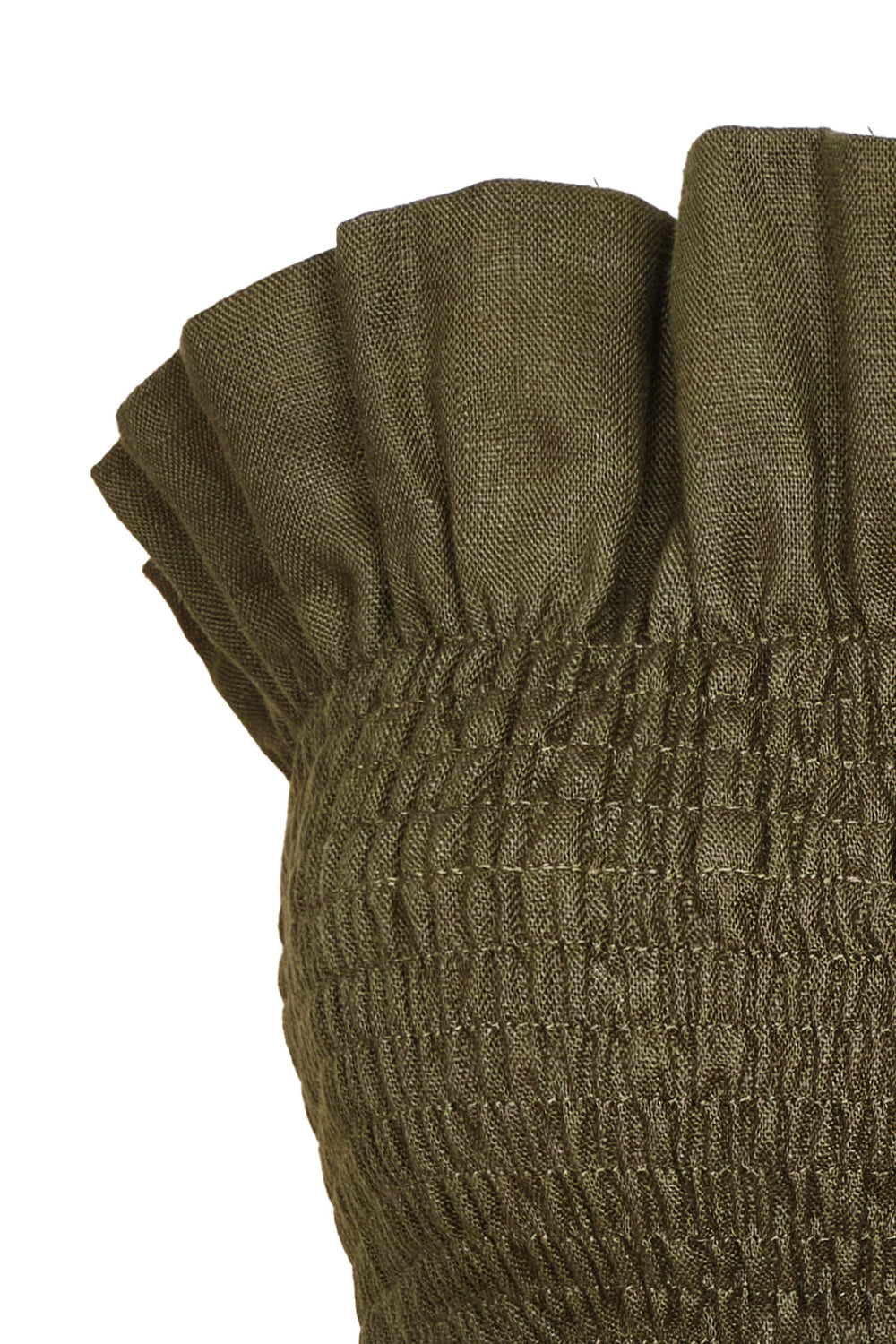 Crop top caracola verde oliva