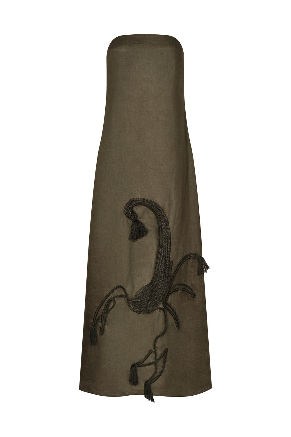 Vestido presagio verde oliva