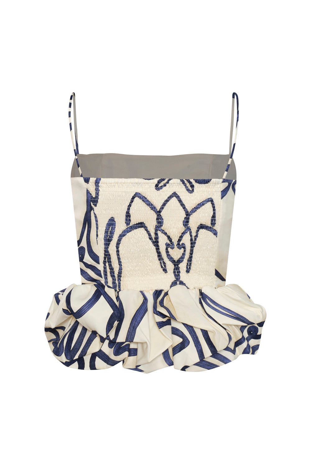 Crop top Maia ivory navy