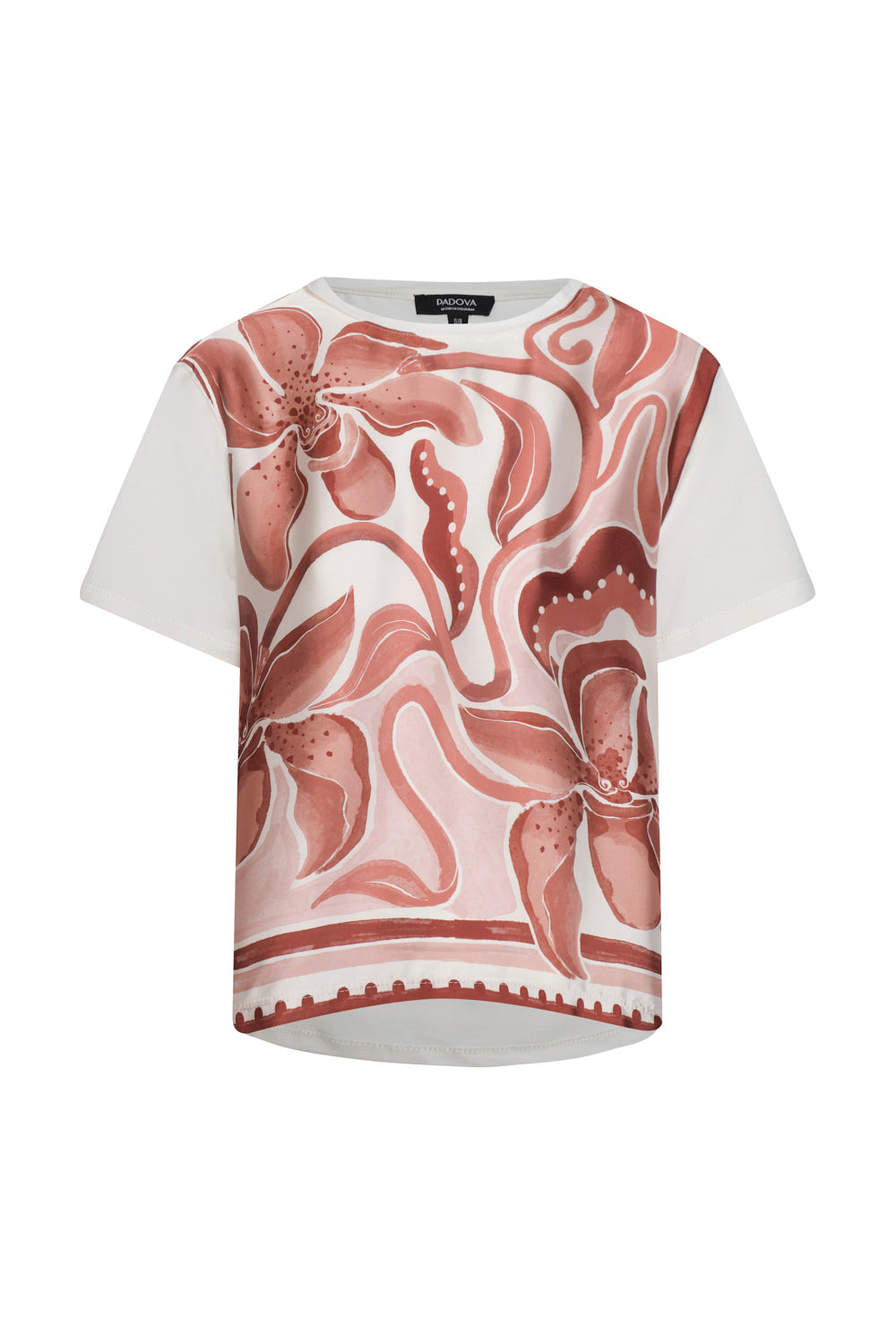 Camiseta lourdes natural terracota