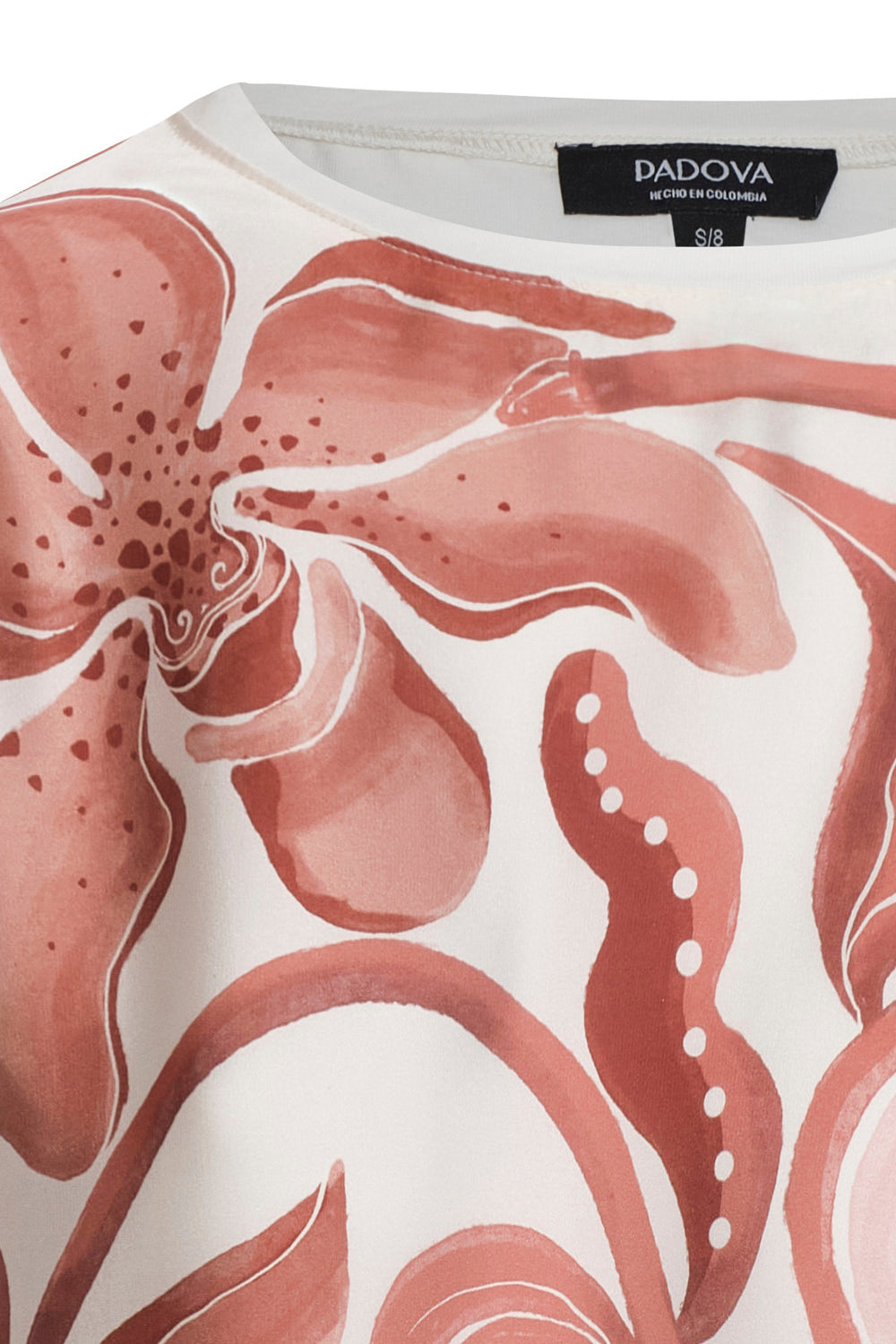 Camiseta lourdes natural terracota