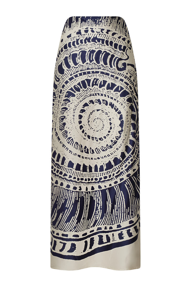 Falda arabela ivory navy