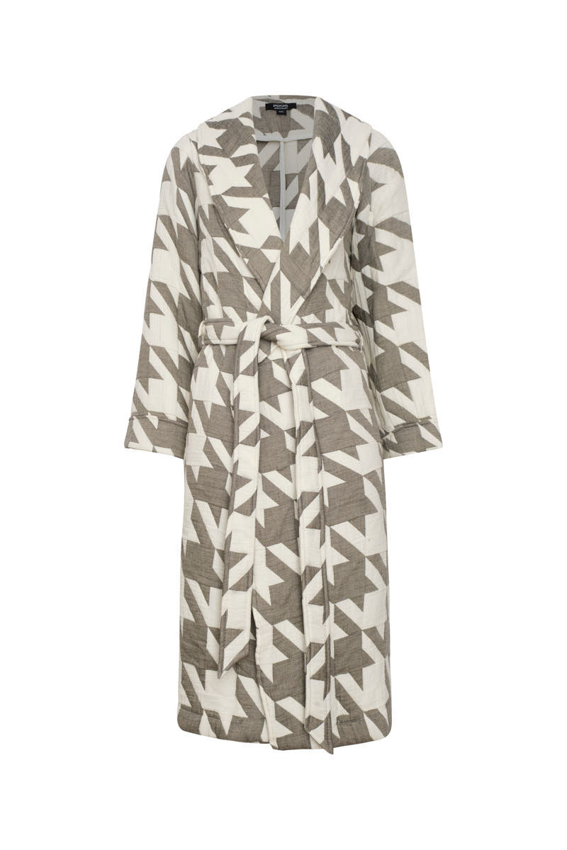 Sobretodo simbolismo magico jacquard gris