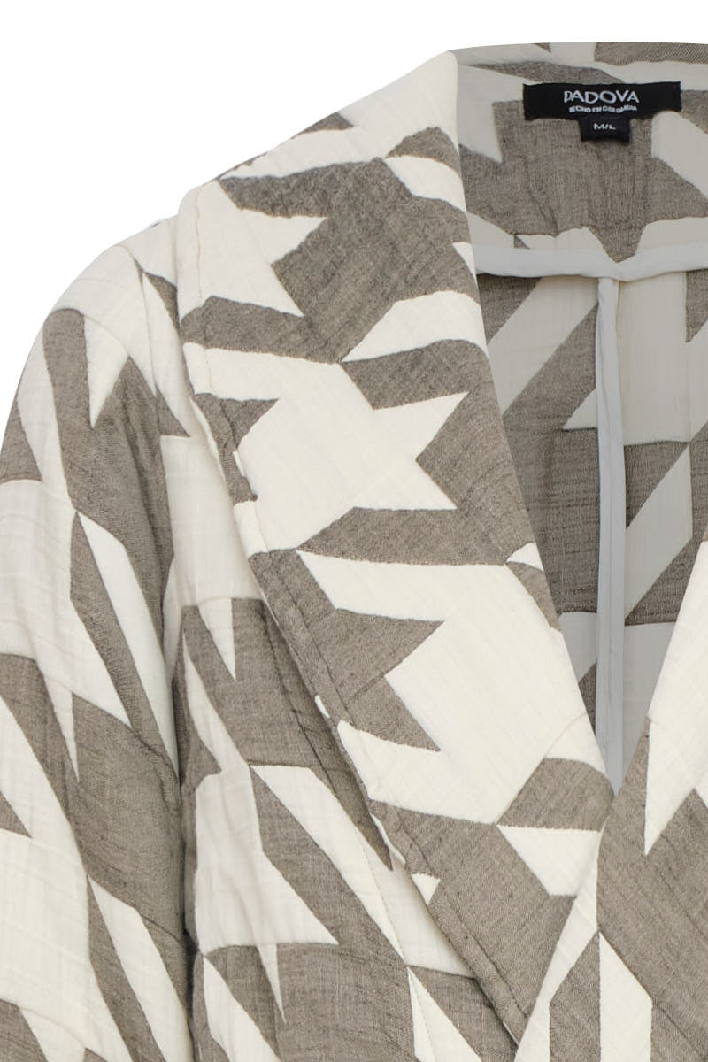 Sobretodo simbolismo magico jacquard gris