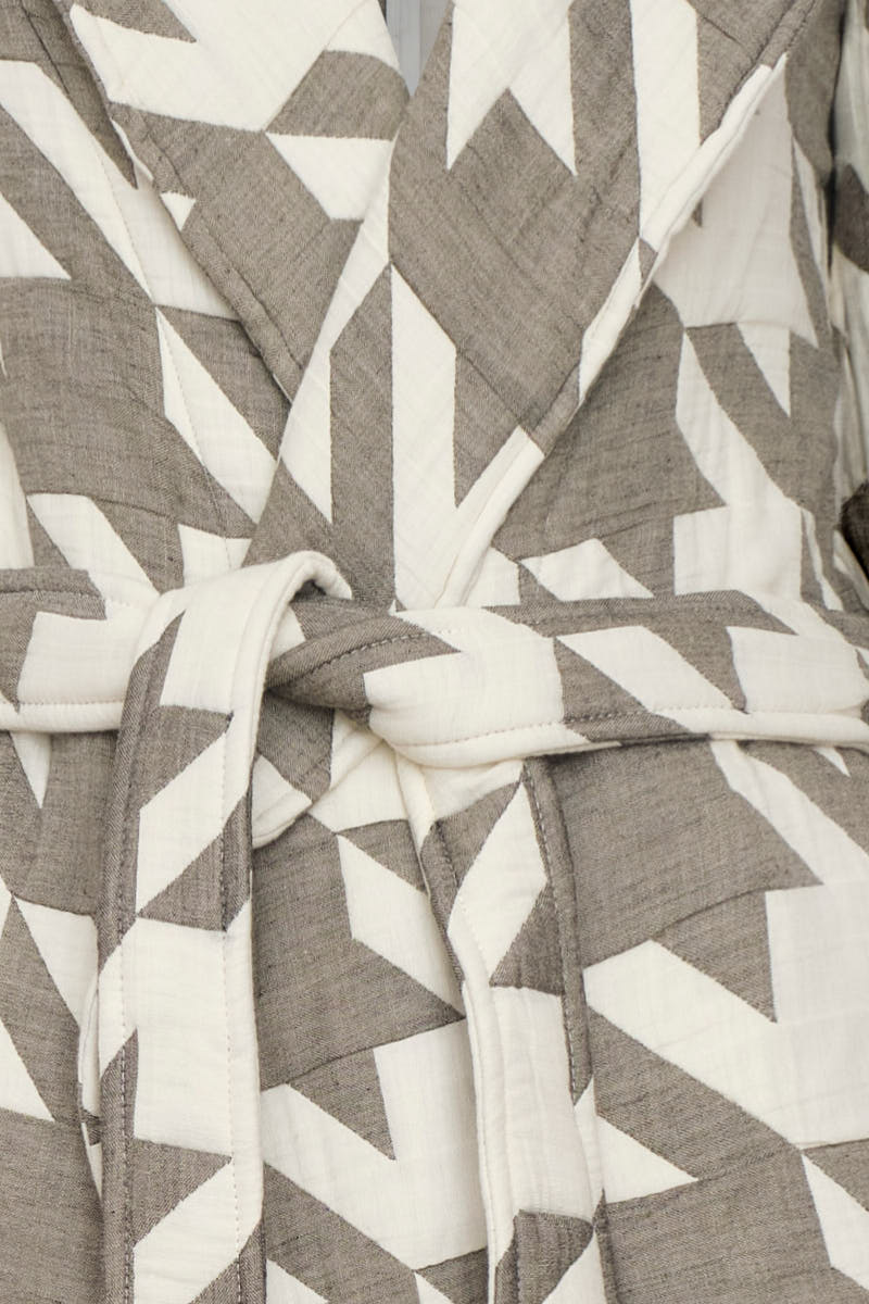 Sobretodo simbolismo magico jacquard gris