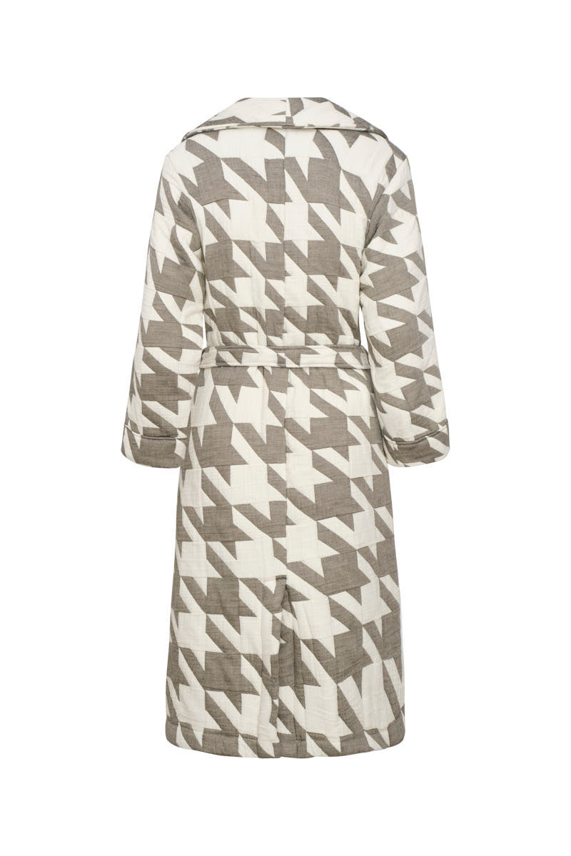 Sobretodo simbolismo magico jacquard gris